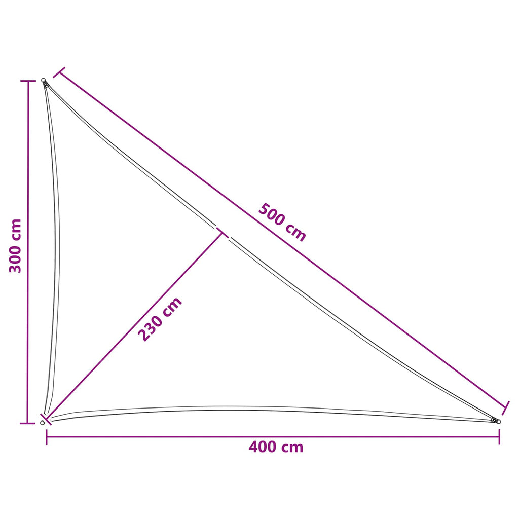 vidaXL Żagiel przeciwsłoneczny 3 x 4 x 5 m HDPE