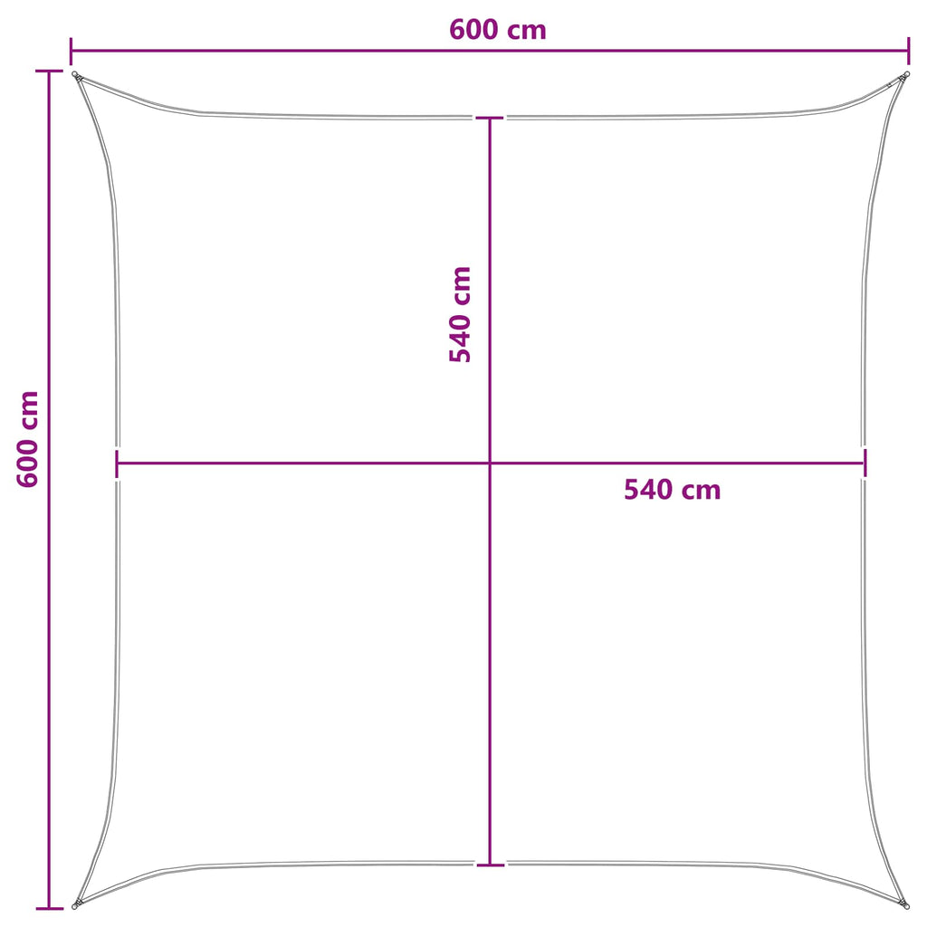 vidaXL Żagiel przeciwsłoneczny Żółty i Biały 6 x 6 m HDPE