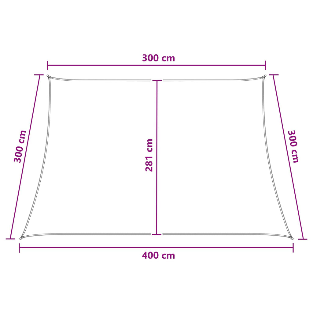 vidaXL Żagiel przeciwsłoneczny Żółty i Biały 3 / 4 x 3 m HDPE
