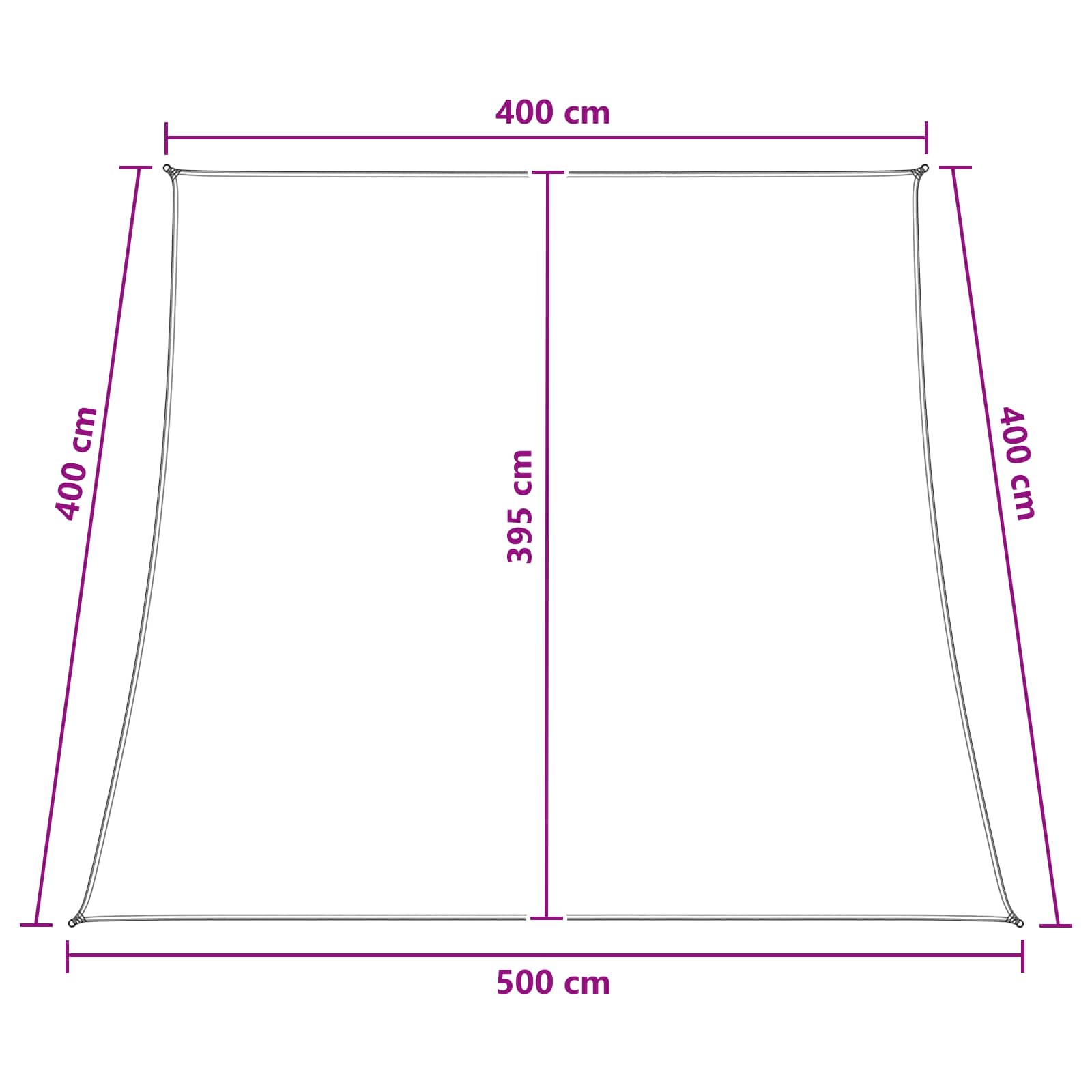 vidaXL Żagiel przeciwsłoneczny Żółty i Biały 4 / 5 x 4 m HDPE