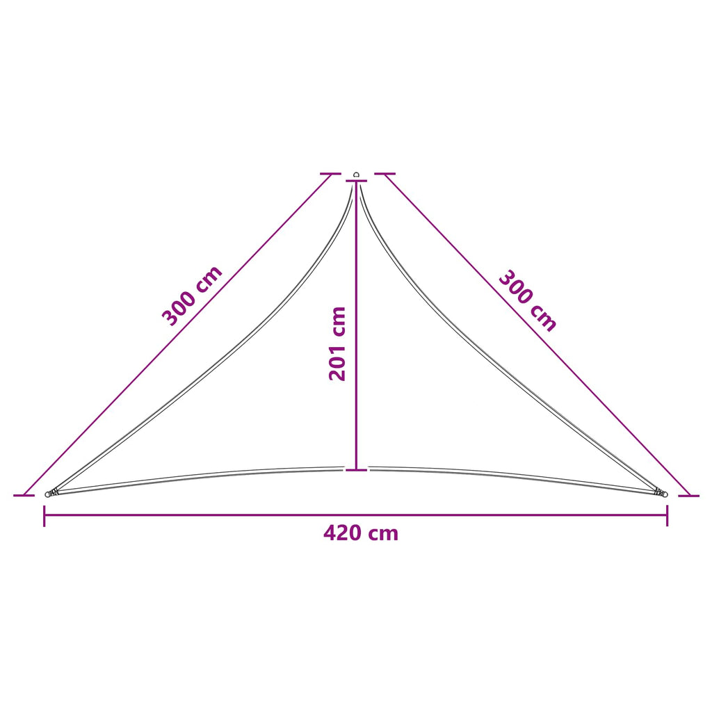 vidaXL Żagiel przeciwsłoneczny 3 x 3 x 4,2 m HDPE
