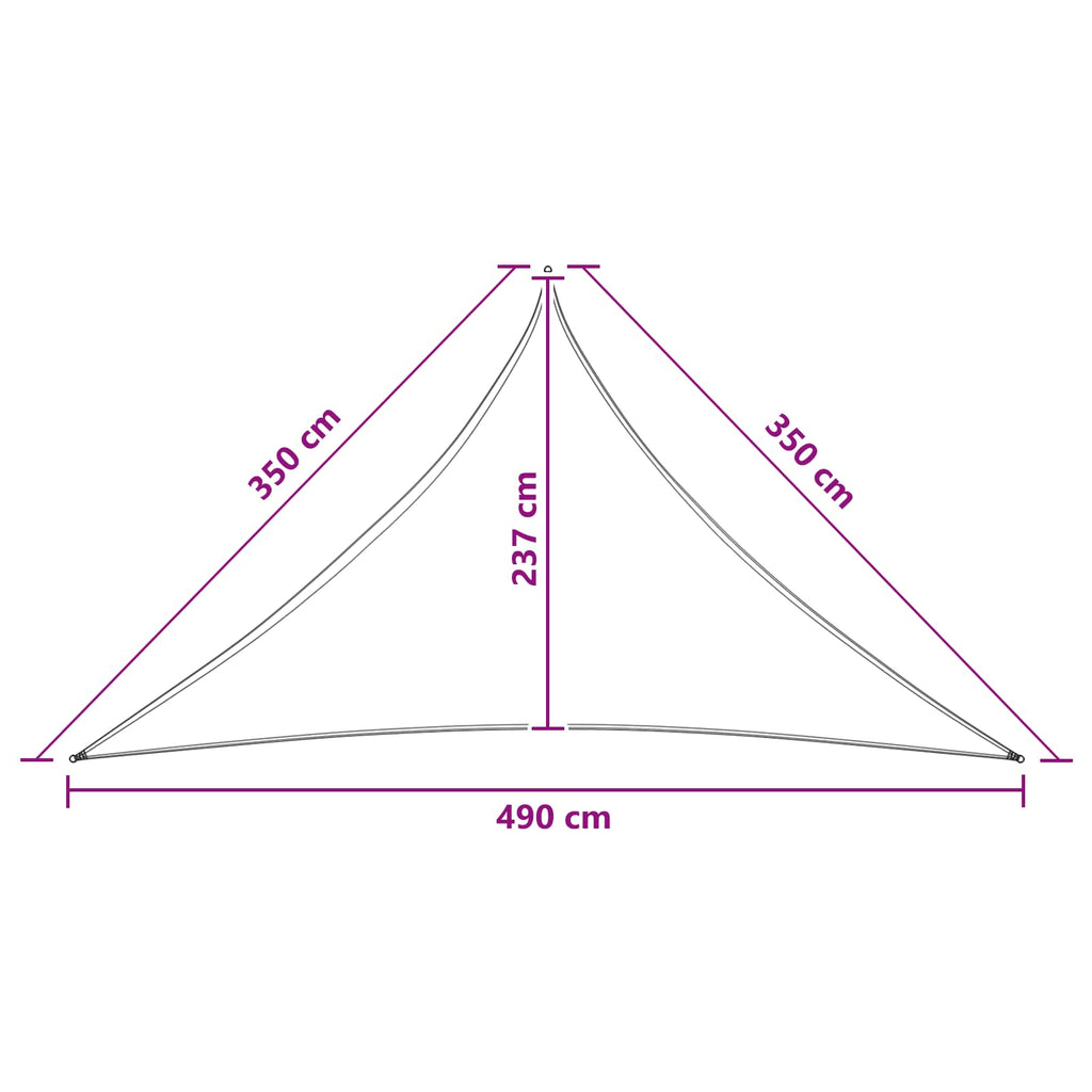 vidaXL Żagiel przeciwsłoneczny 3,5 x 3,5 x 4,9 m HDPE