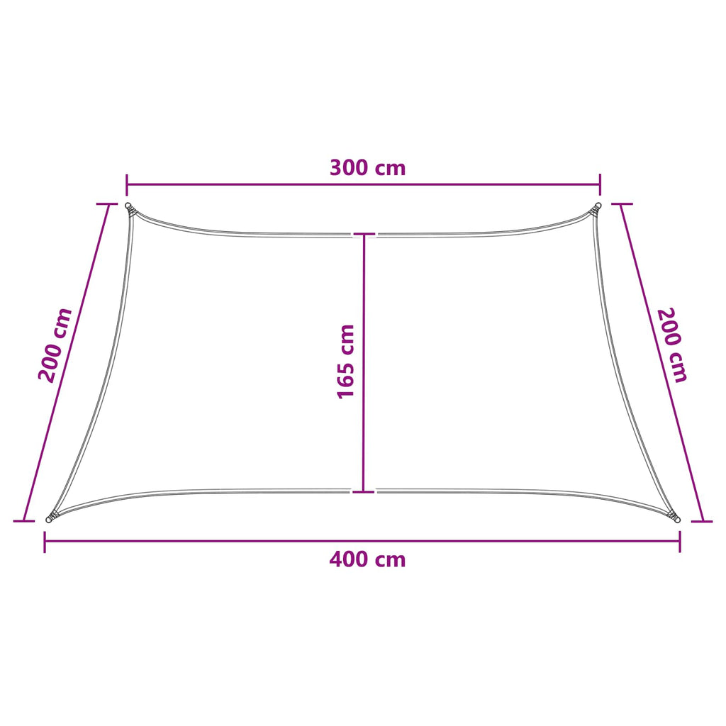 vidaXL Żagiel przeciwsłoneczny Niebieski i biały 3 / 4 x 2 m HDPE