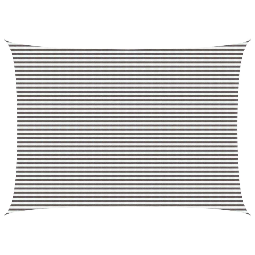 vidaXL Żagiel przeciwsłoneczny Jasnoszary i biały. 5 x 6 m HDPE