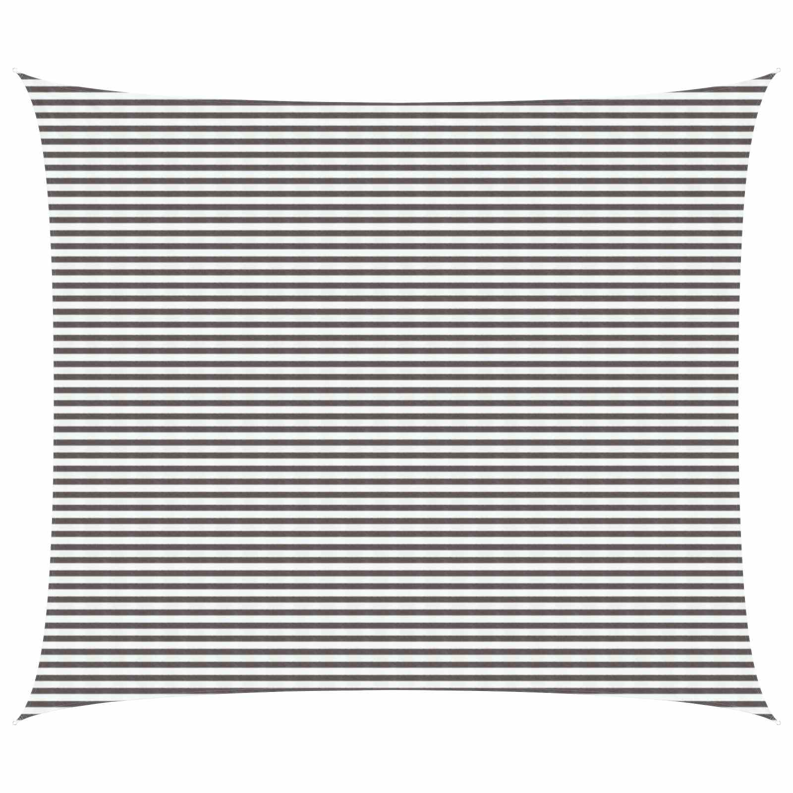 vidaXL Żagiel przeciwsłoneczny Jasnoszary i biały. 6 x 7 m HDPE