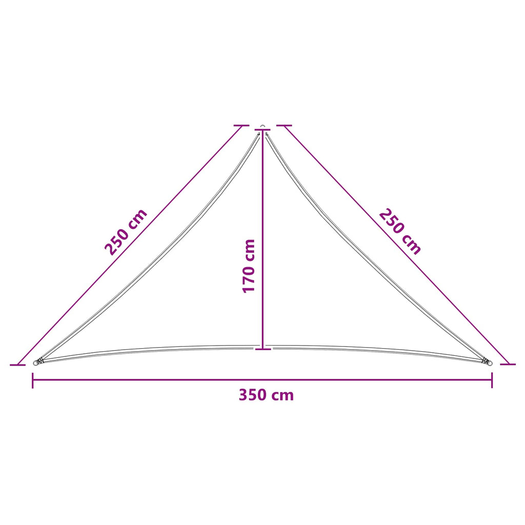 vidaXL Żagiel przeciwsłoneczny Jasnoszary i biały. 2,5 x 2,5 x 3,5 m