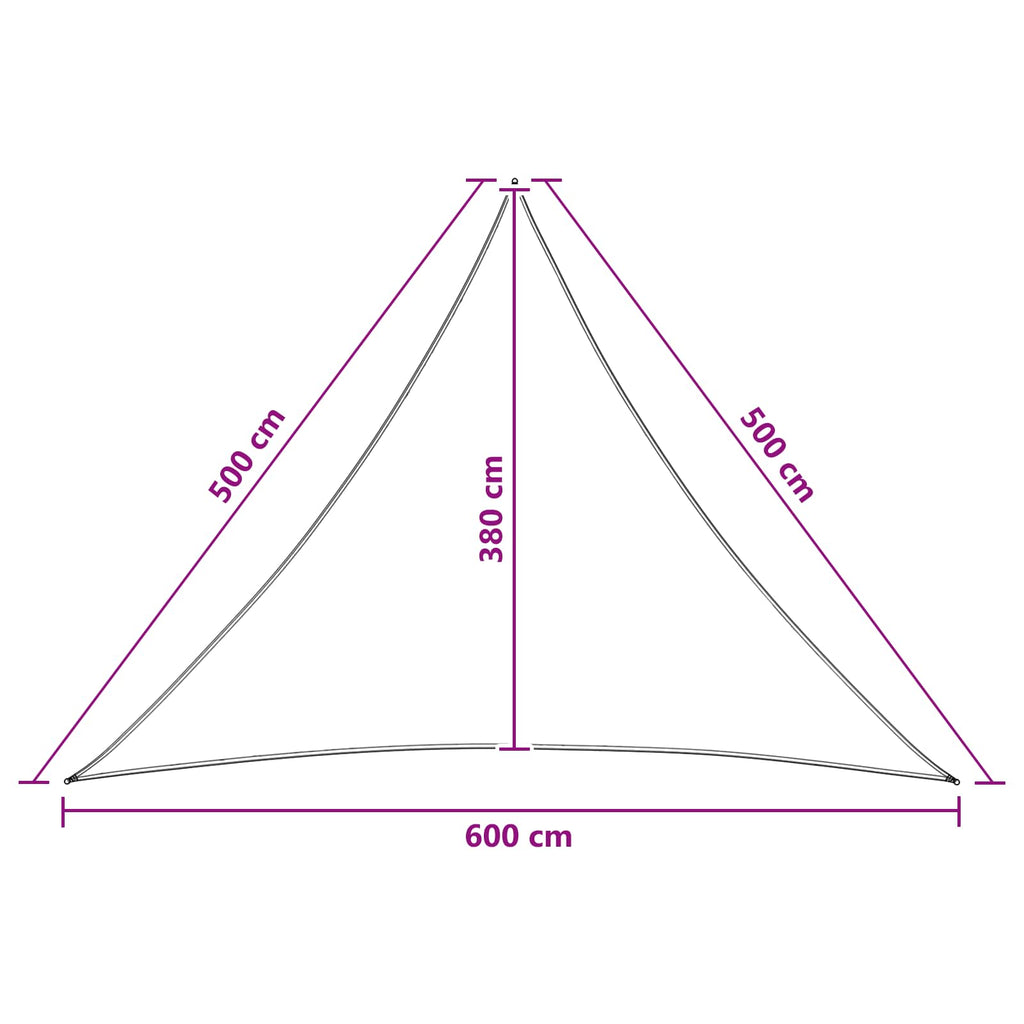 vidaXL Żagiel przeciwsłoneczny 5 x 5 x 6 m HDPE