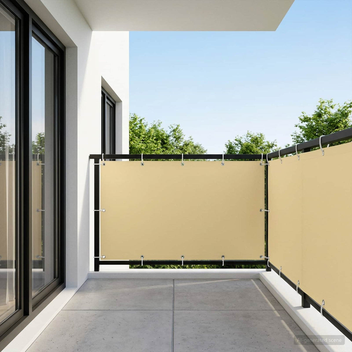 vidaXL Ekran Prywatności Balkonowej 150 x 200 cm Tkanina z powłoką PU