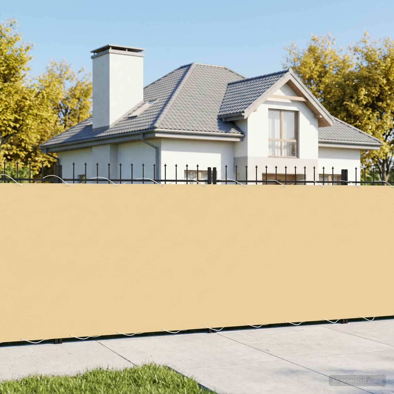 vidaXL Ekran Prywatności Balkonowej 200 x 200 cm Tkanina z powłoką PU