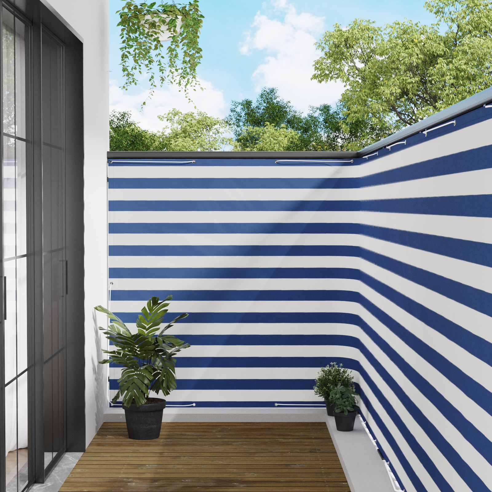 vidaXL Ekran Prywatności Balkonowej 150 x 600 cm Tkanina z powłoką PU