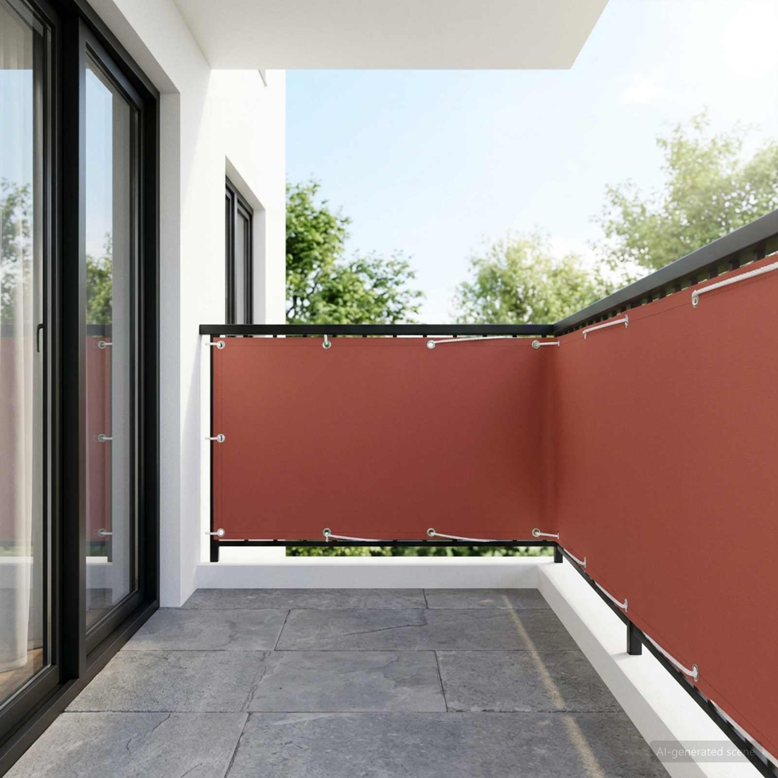 vidaXL Ekran Prywatności Balkonowej 150 x 800 cm Tkanina z powłoką PU