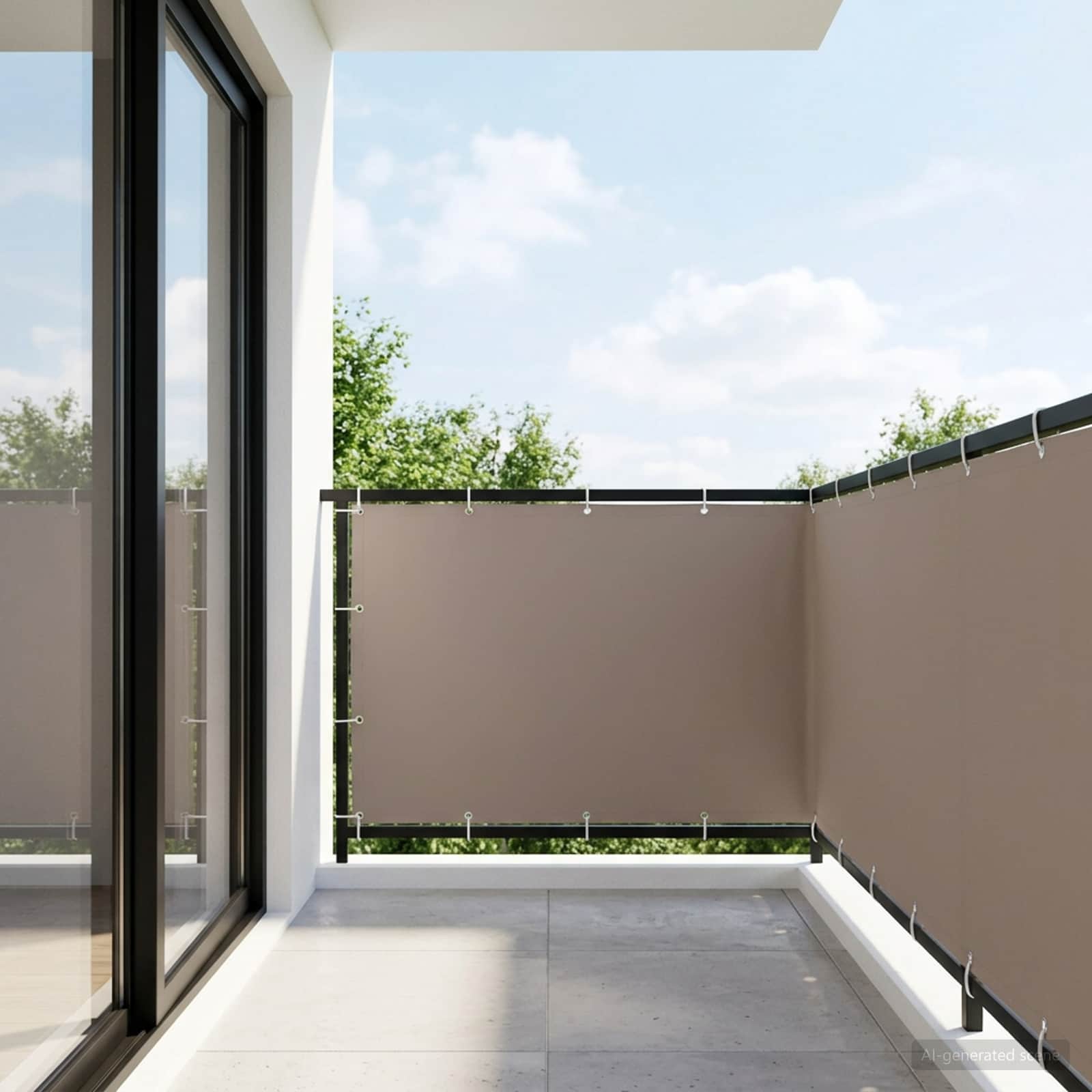 vidaXL Ekran Prywatności Balkonowej 150 x 600 cm Tkanina z powłoką PU