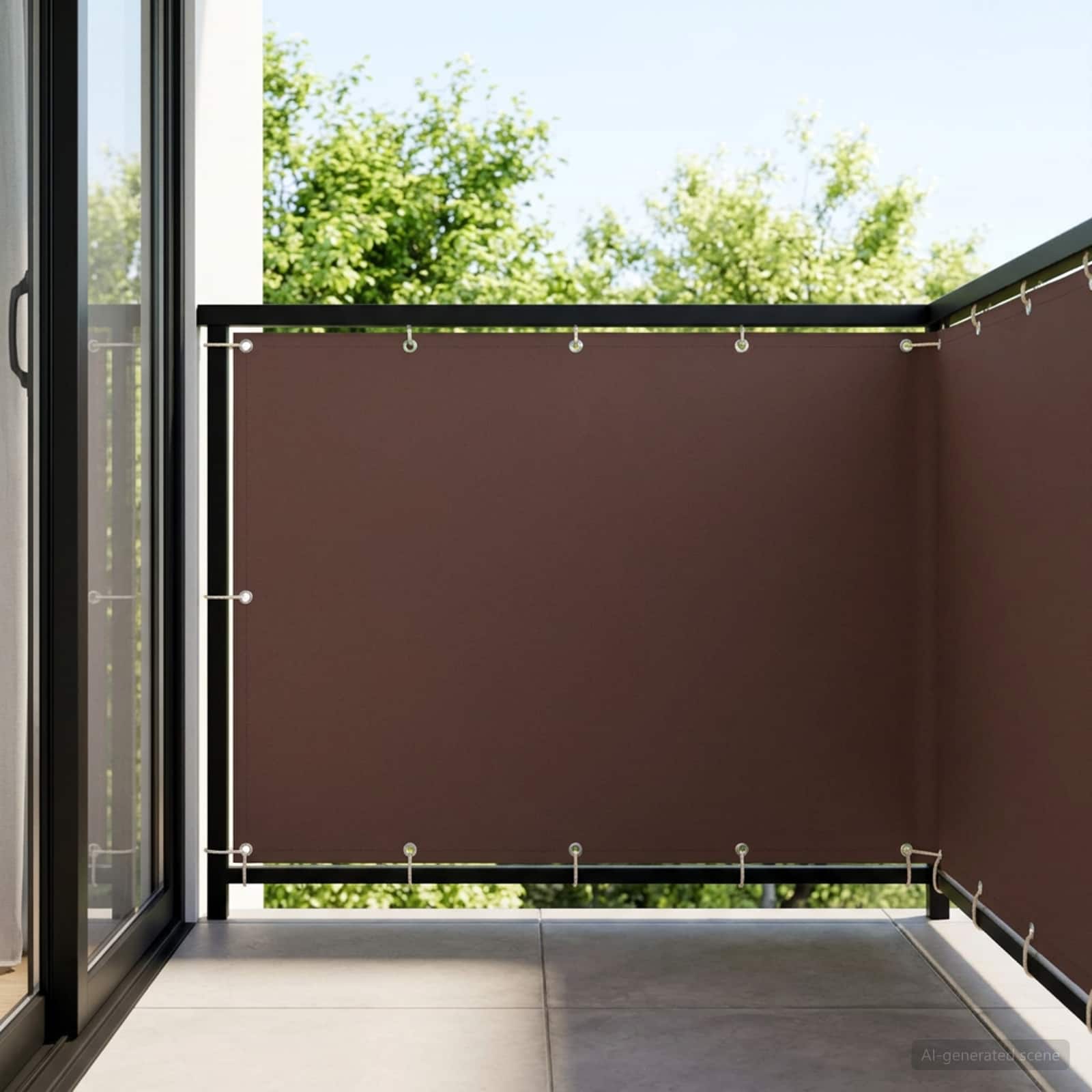 vidaXL Ekran Prywatności Balkonowej 150 x 600 cm Tkanina z powłoką PU