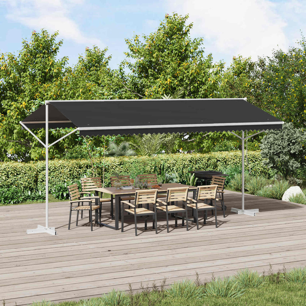 vidaXL Markiza wolnostojąca antracytowy 5 x 3 m Poliester