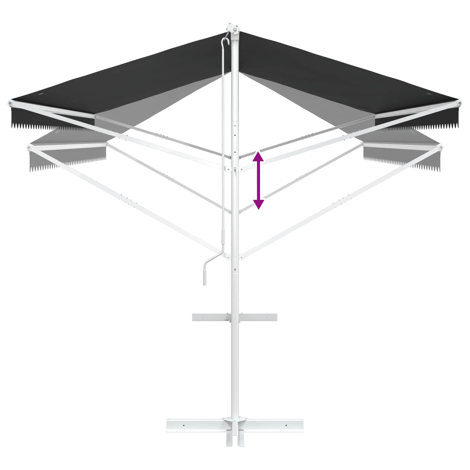 vidaXL Markiza wolnostojąca antracytowy 5 x 3 m Poliester