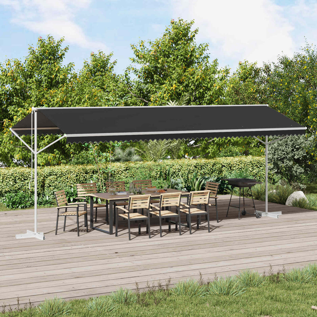 vidaXL Markiza wolnostojąca antracytowy 6 x 3 m Poliester