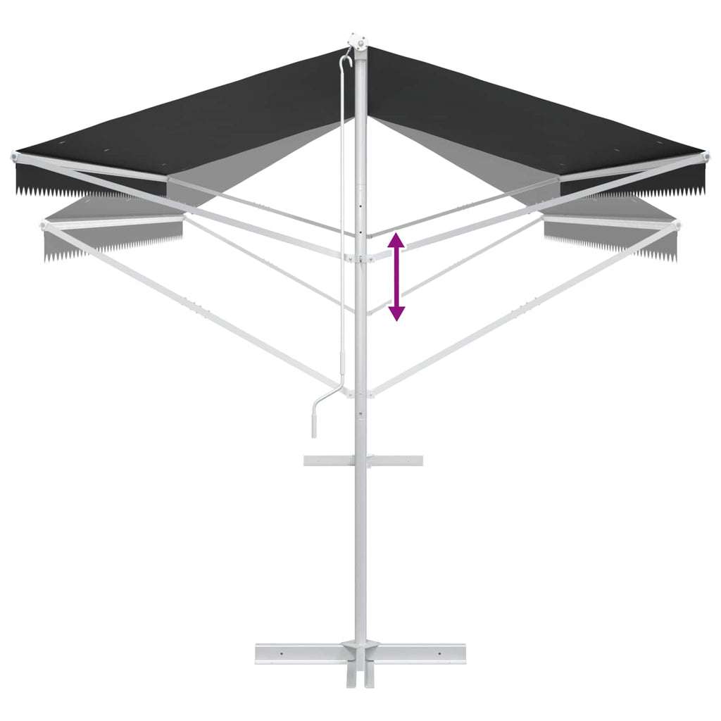 vidaXL Markiza wolnostojąca antracytowy 6 x 3 m Poliester