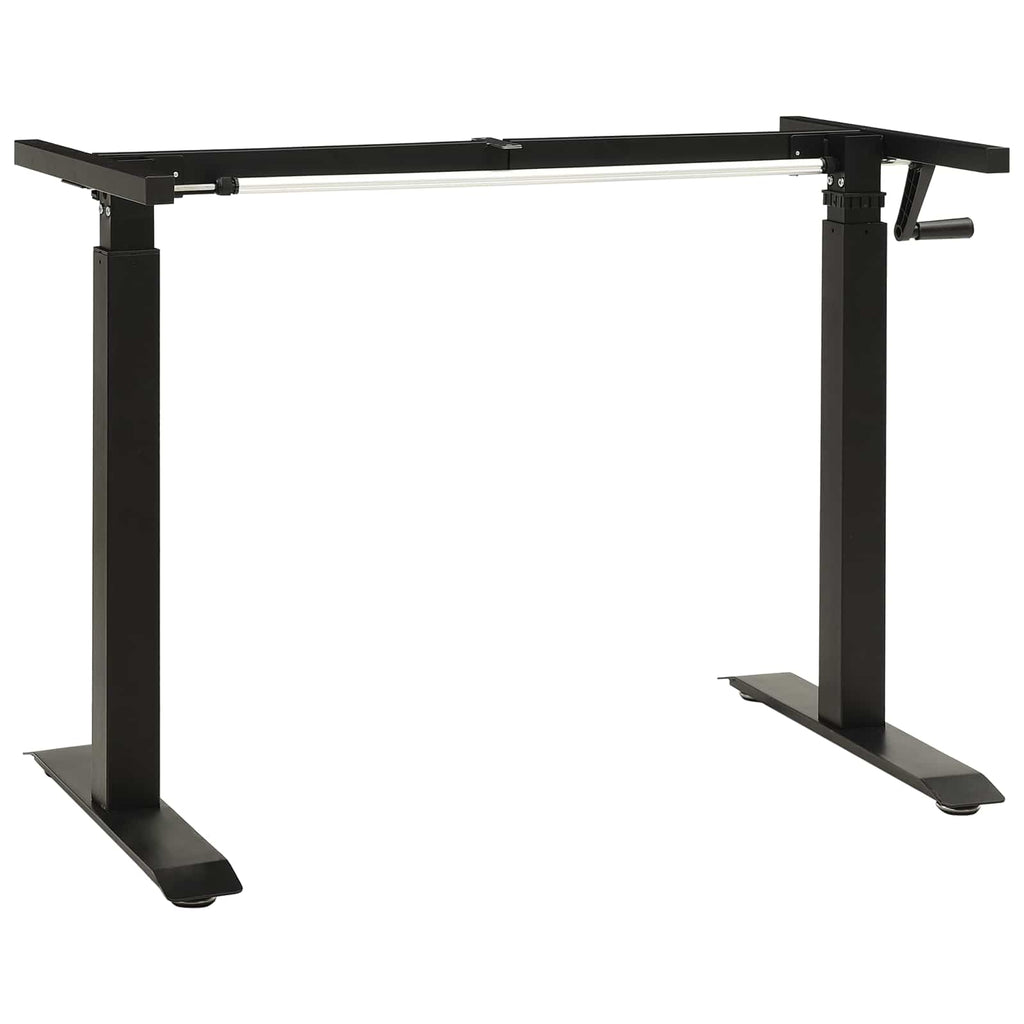 vidaXL Biurko Czarny i ciemny brąz 120 x 60 cm Dąb lite
