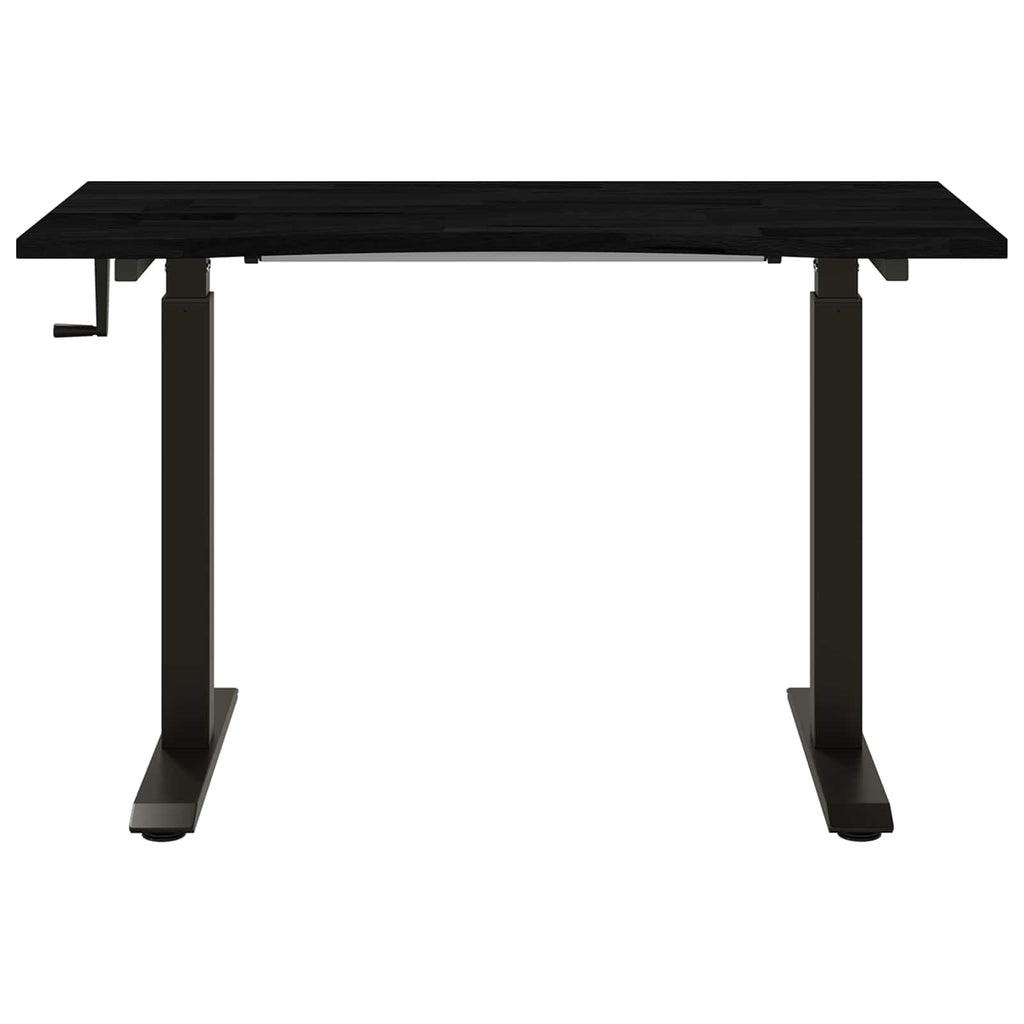vidaXL Biurko Czarny i ciemny brąz 120 x 60 cm Dąb lite