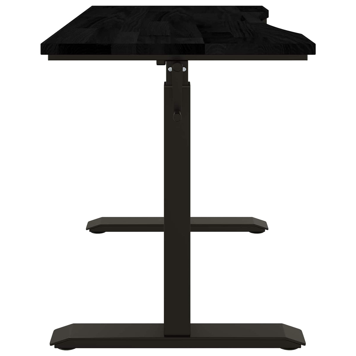 vidaXL Biurko Czarny i ciemny brąz 120 x 60 cm Dąb lite