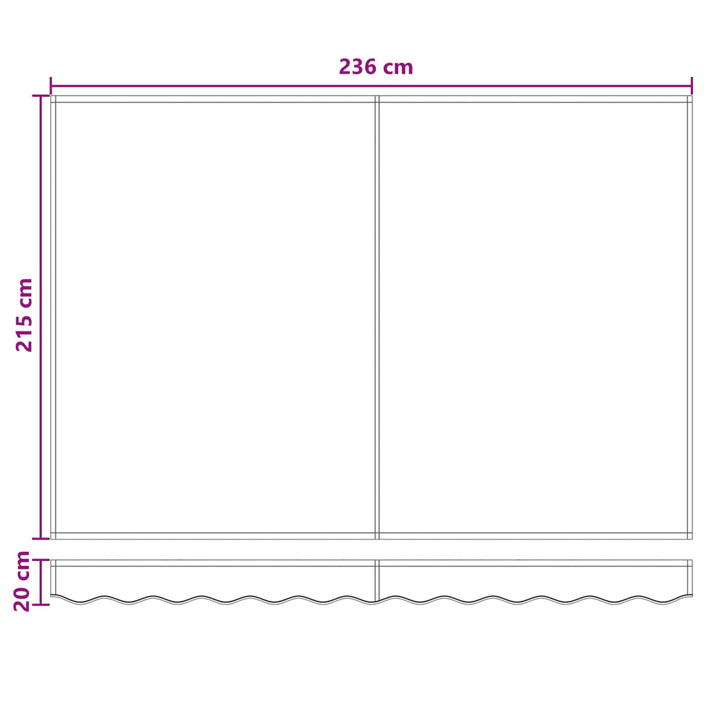 vidaXL Markiza wysuwana Ciemnoszary 2,5 x 2 m tkanina