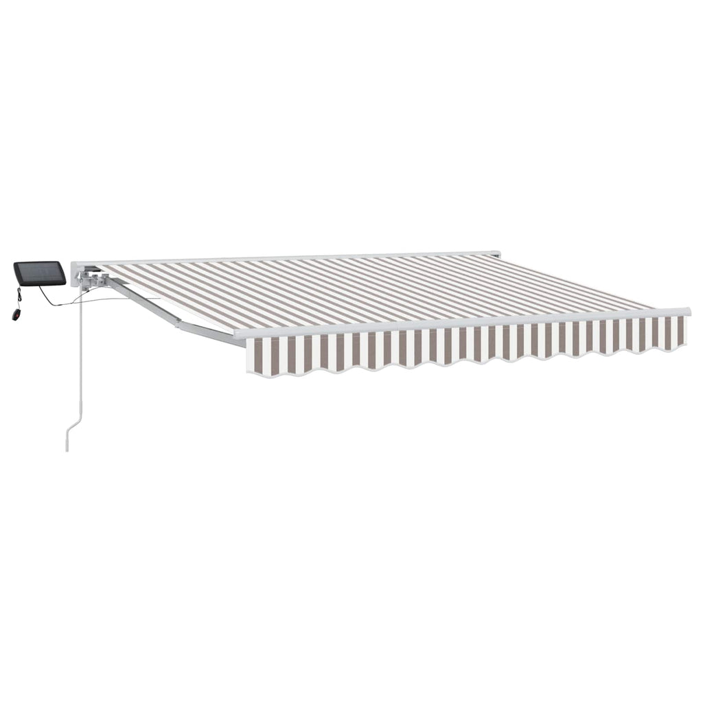 vidaXL Ręczny ramowy zewnętrzny markizowy z LED 4 x 2 m