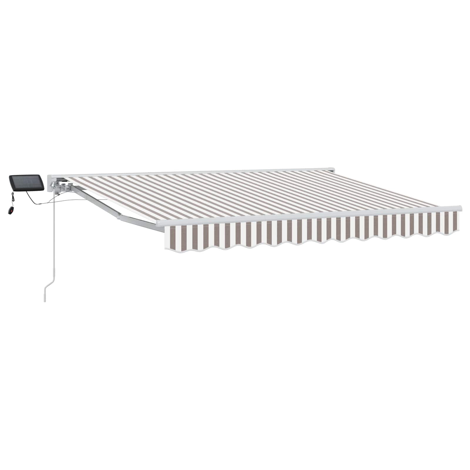 vidaXL Ręczny ramowy zewnętrzny markizowy z LED 4 x 2 m