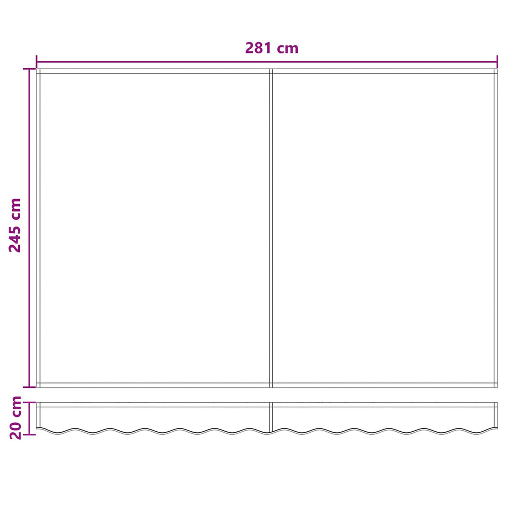 vidaXL Markiza wysuwana Jasnoszary i biały. 300 x 250 cm