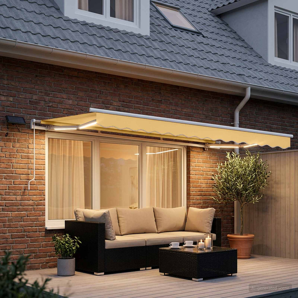 vidaXL Markiza wysuwana piaskowy 300 x 250 cm Tkanina i aluminium