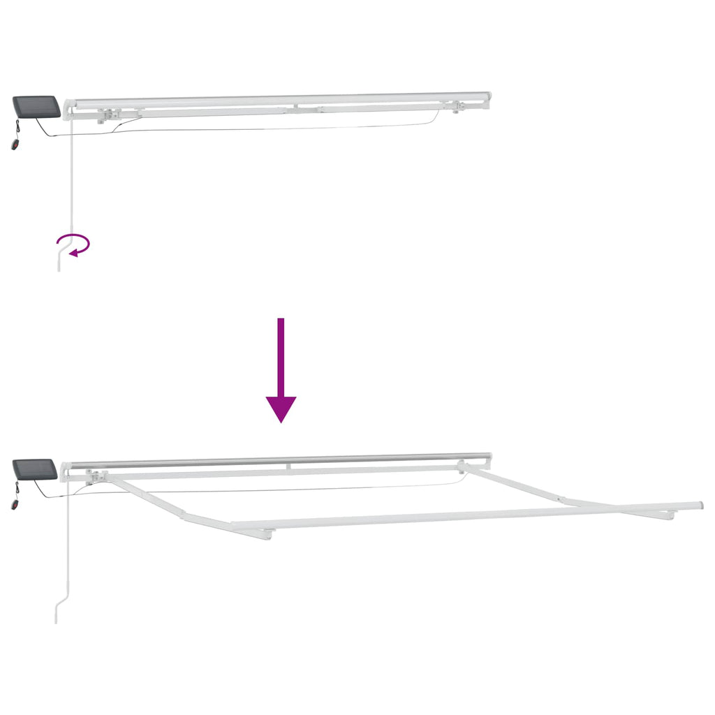 vidaXL Markiza wysuwana piaskowy 300 x 250 cm Tkanina i aluminium