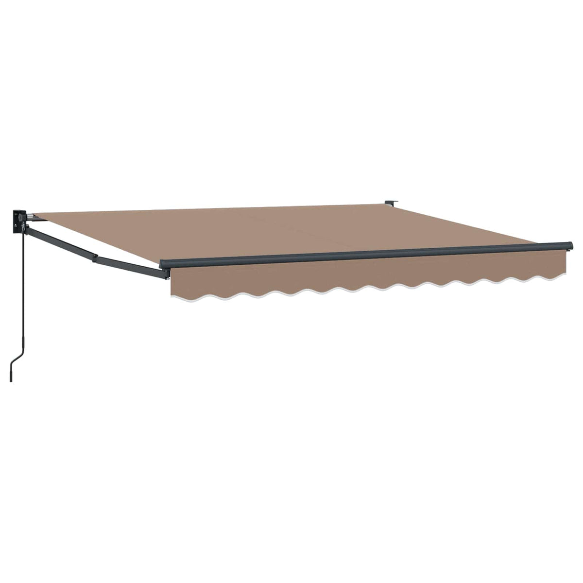 vidaXL Markiza wysuwana Ciemnoszary 4 × 3 m 100% Poliester i Aluminium
