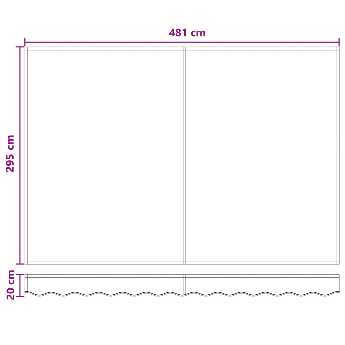 vidaXL Markiza wysuwana Jasnoszary i biały. 500 × 300 cm