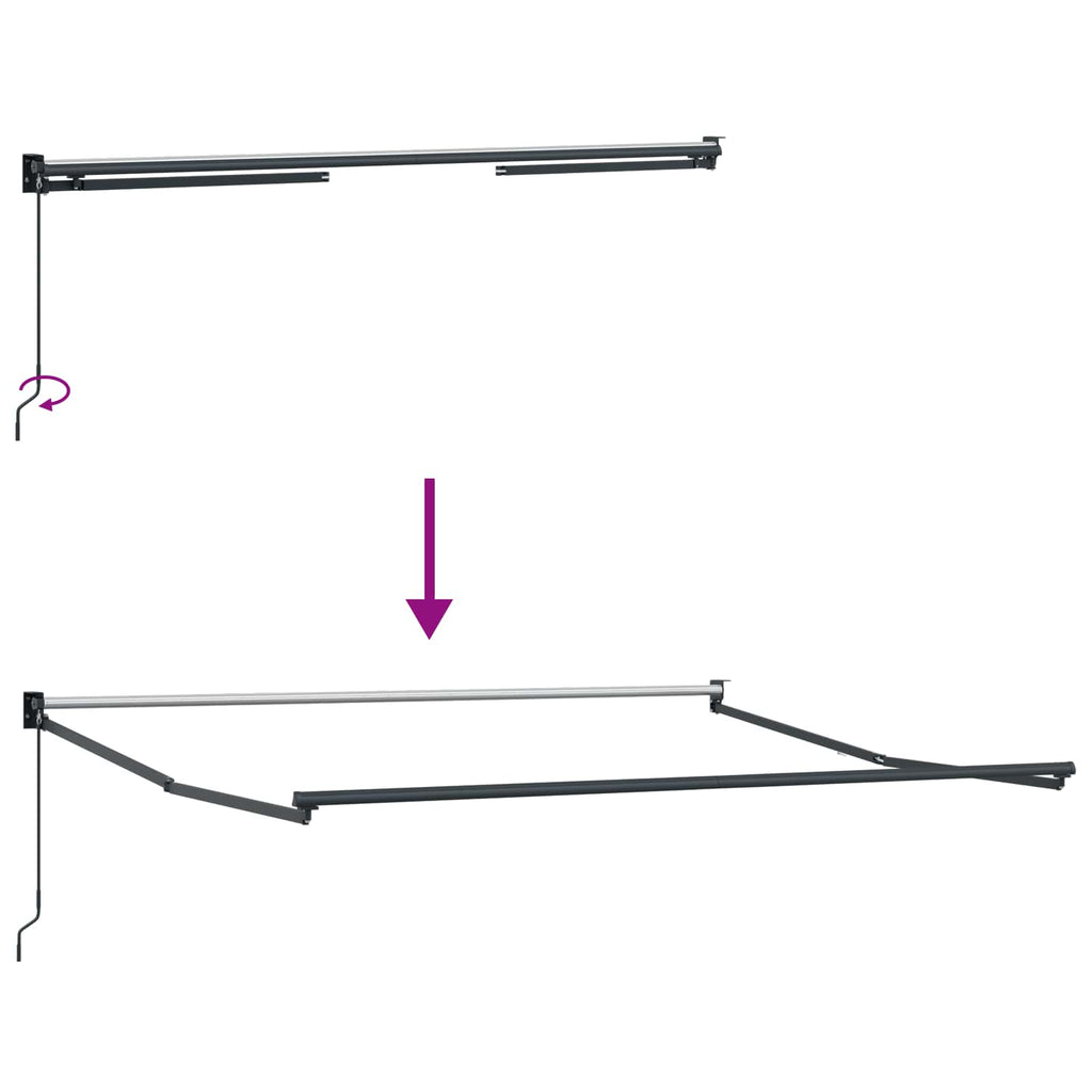 vidaXL Markiza wysuwana piaskowy 5 x 3 m 100% Poliester i Aluminium