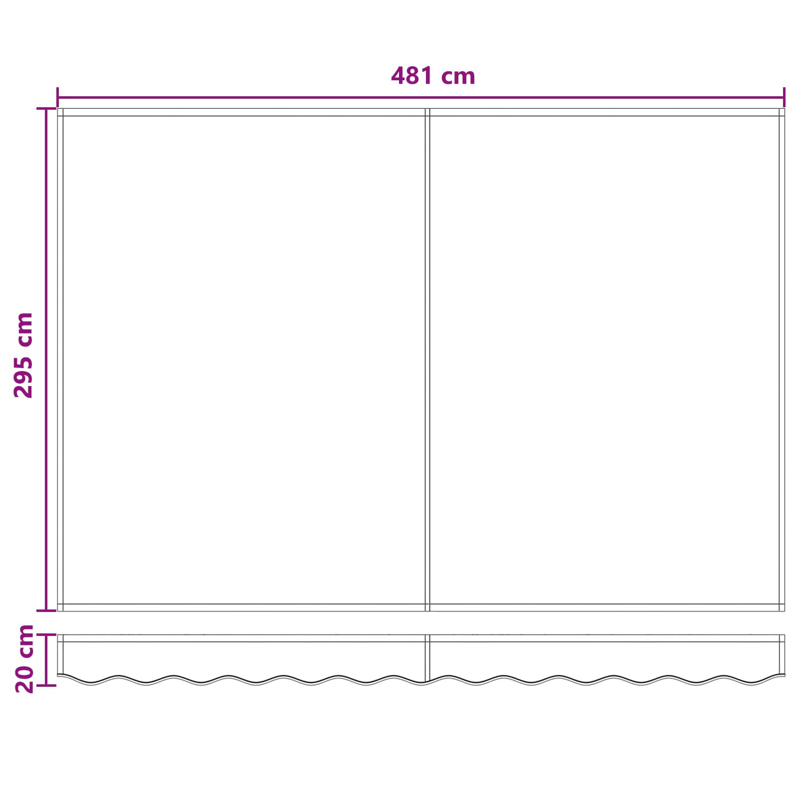 vidaXL Elektryczna Rozkładana Markiza Ciemnoszary 5 x 3 m