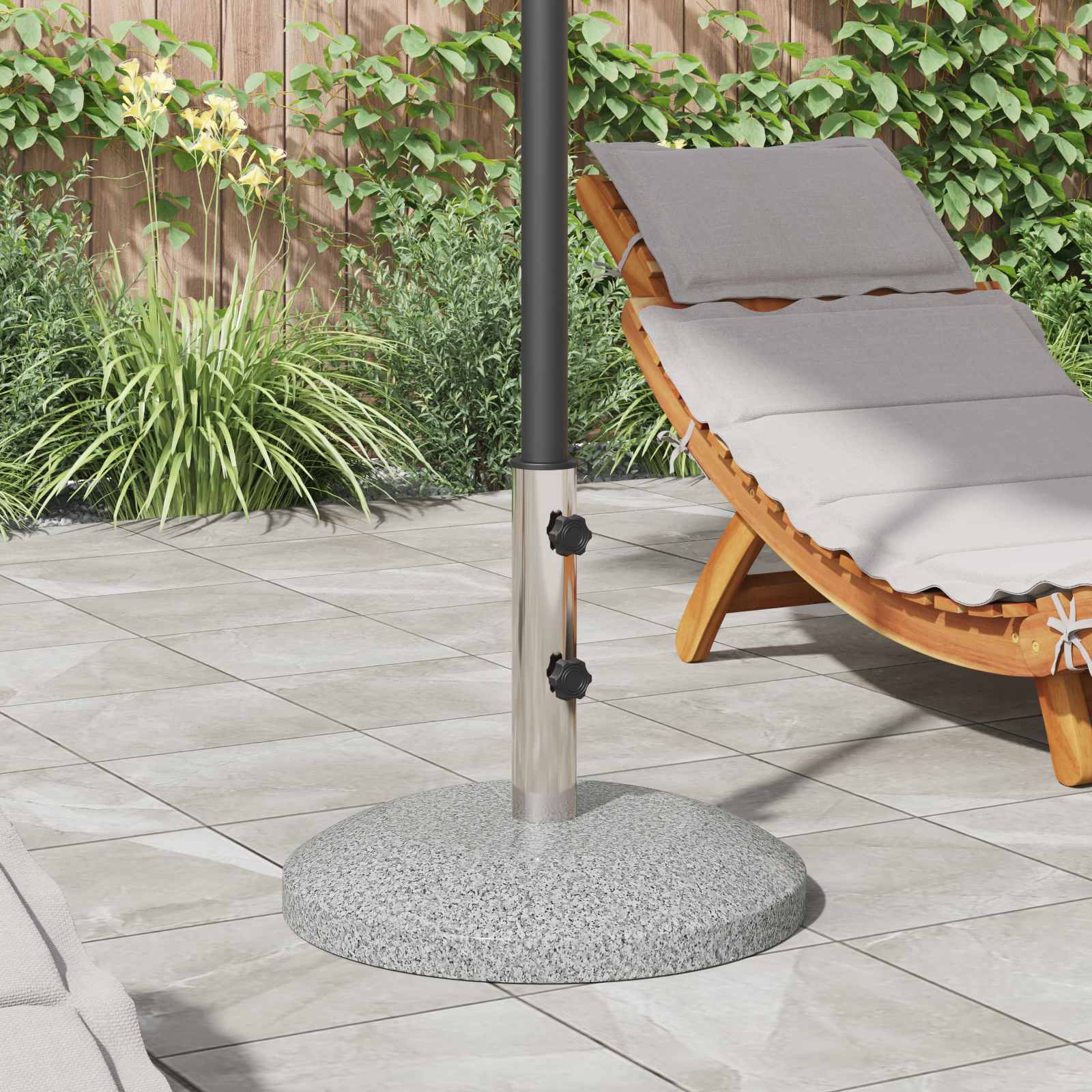 vidaXL Podstawa parasola na słup 40-50 mm 26.45 kg Szary