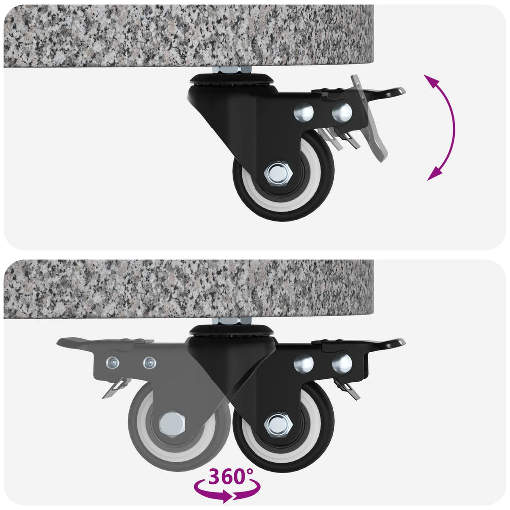 vidaXL Podstawa parasola Granite z kółkami do słupka 4-5 cm 27.2 kg