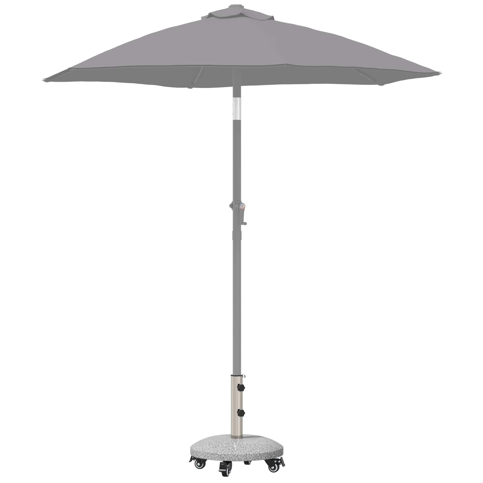vidaXL Podstawa parasola Granite z kółkami do słupka 4-5 cm 27.2 kg