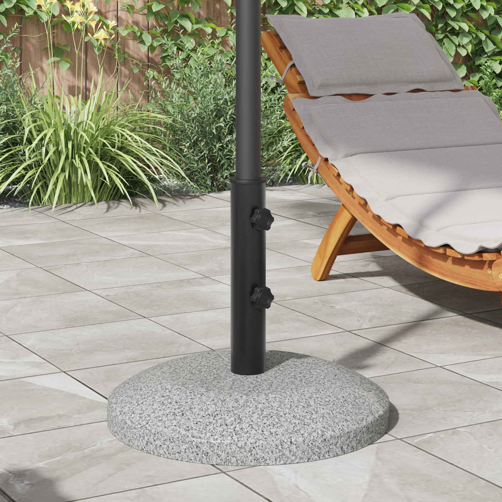 vidaXL Rura Podstawy Parasolowej 0.6 kg Czarny Żelazo