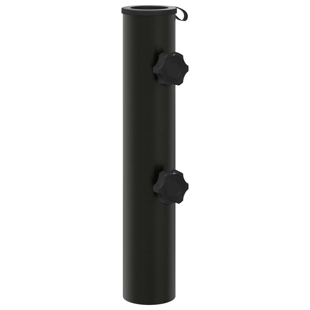 vidaXL Rura Podstawy Parasolowej 0.6 kg Czarny Żelazo