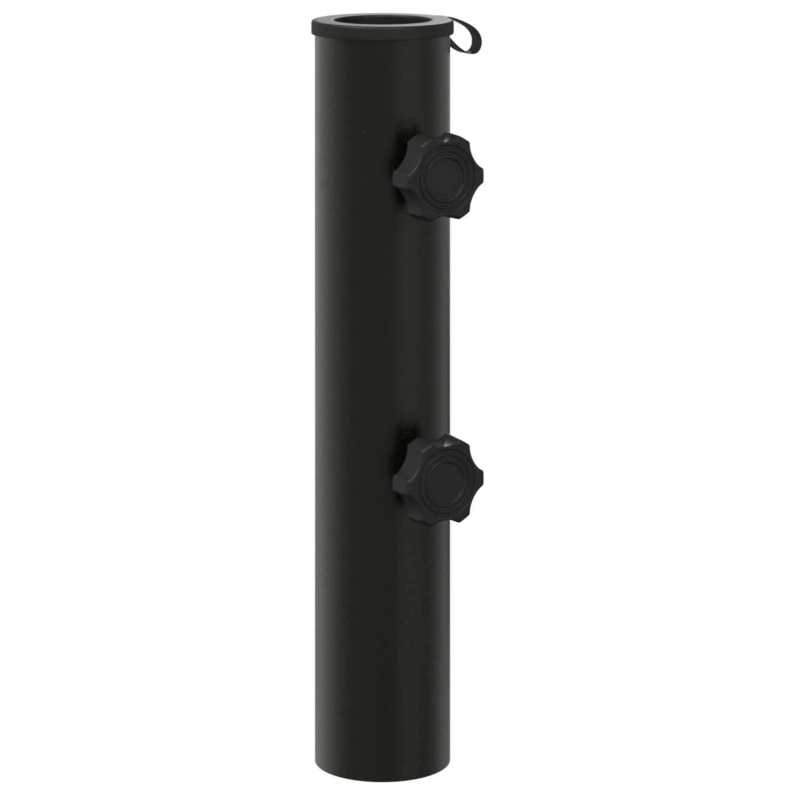 vidaXL Rura Podstawy Parasolowej 0.6 kg Czarny Żelazo