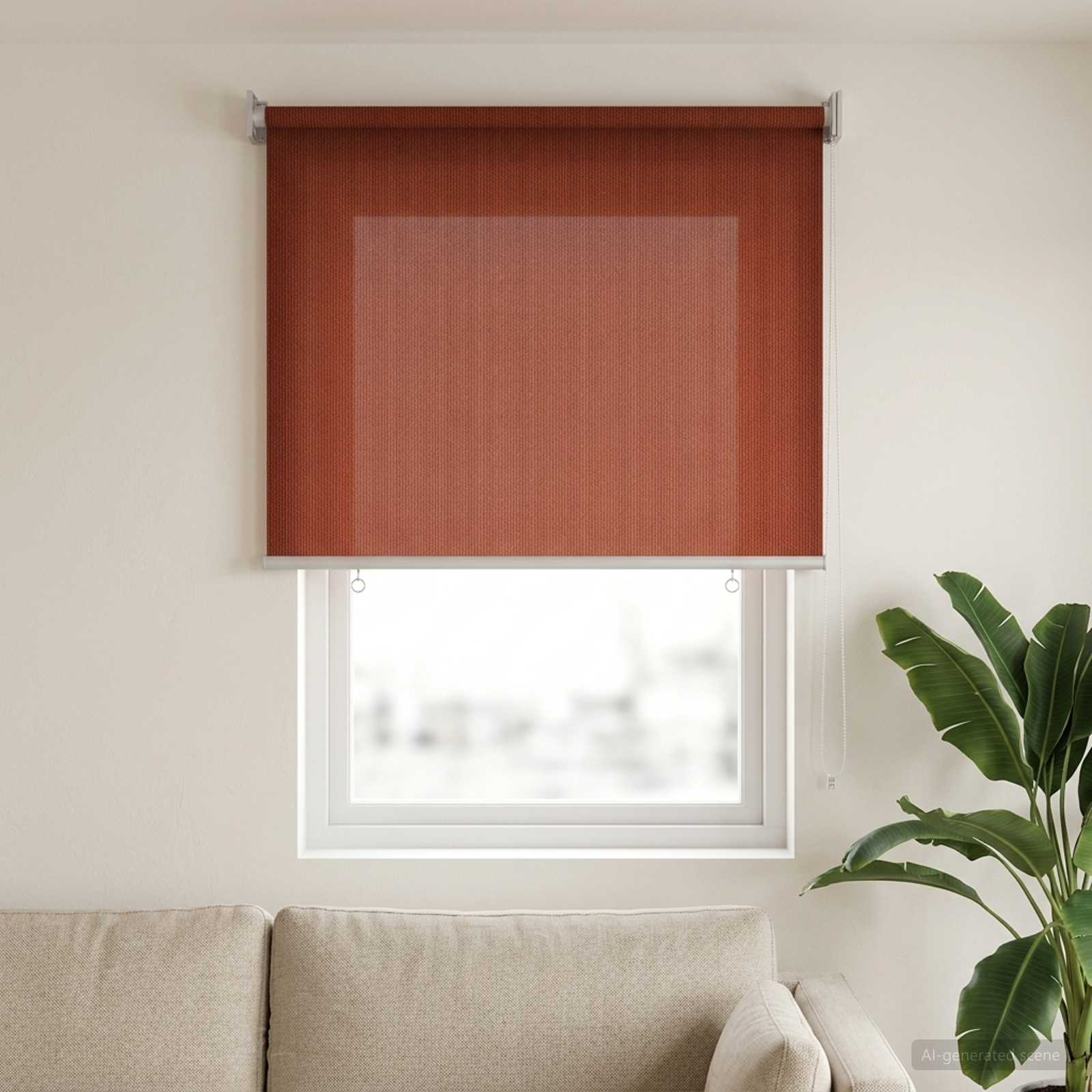 vidaXL Roleta zewnętrzna 90% blokada UV Terakota 60 x 140 cm HDPE