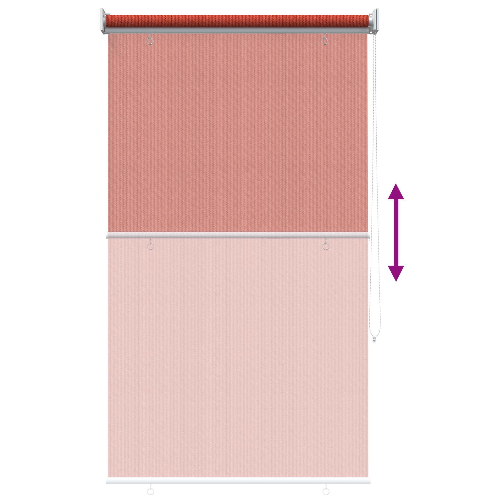 vidaXL Roleta zewnętrzna 90% blokada UV Terakota 80 x 140 cm HDPE