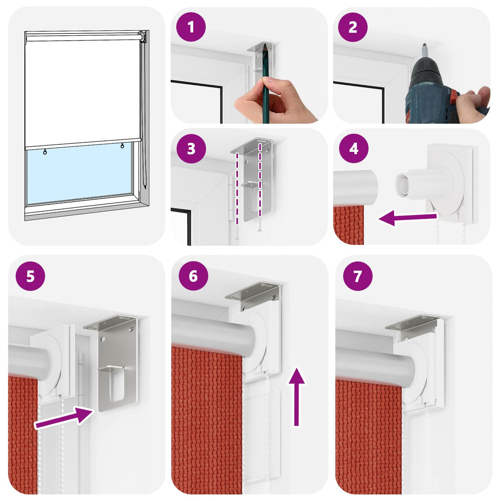 vidaXL Roleta zewnętrzna 90% blokada UV Terakota 180 x 140 cm HDPE