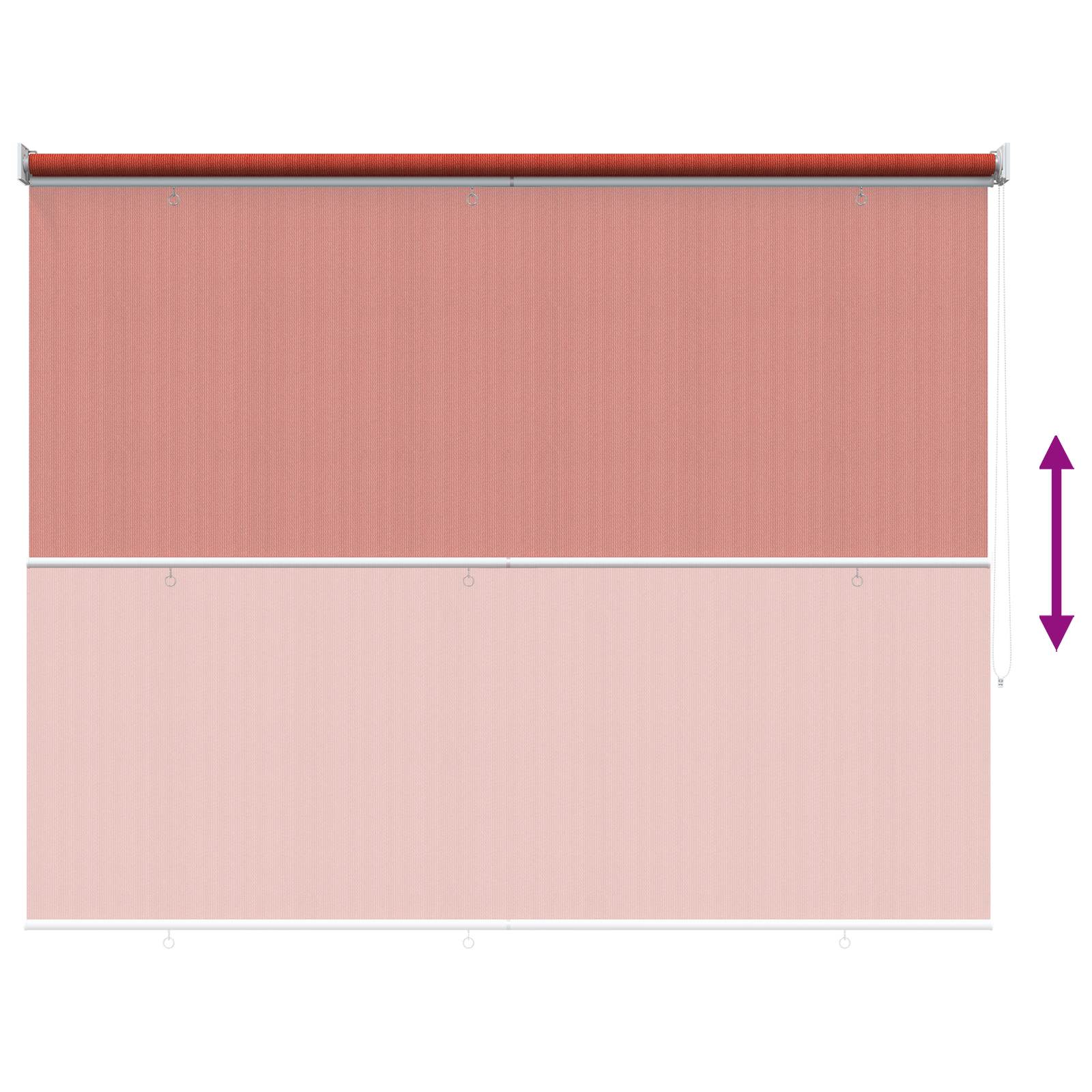 vidaXL Roleta zewnętrzna 90% blokada UV Terakota 200 x 140 cm HDPE