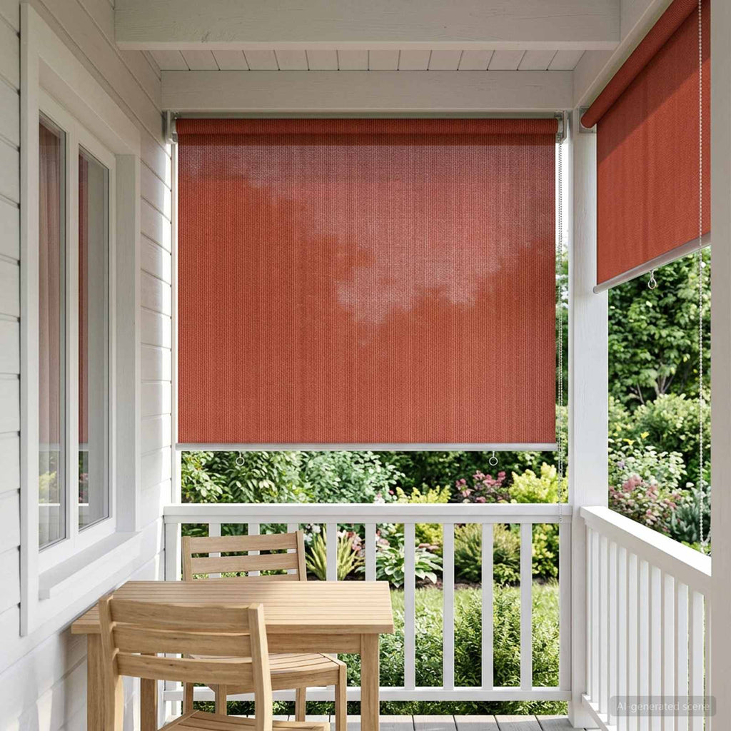 vidaXL Roleta zewnętrzna 90% blokada UV Terakota 100 x 230 cm HDPE