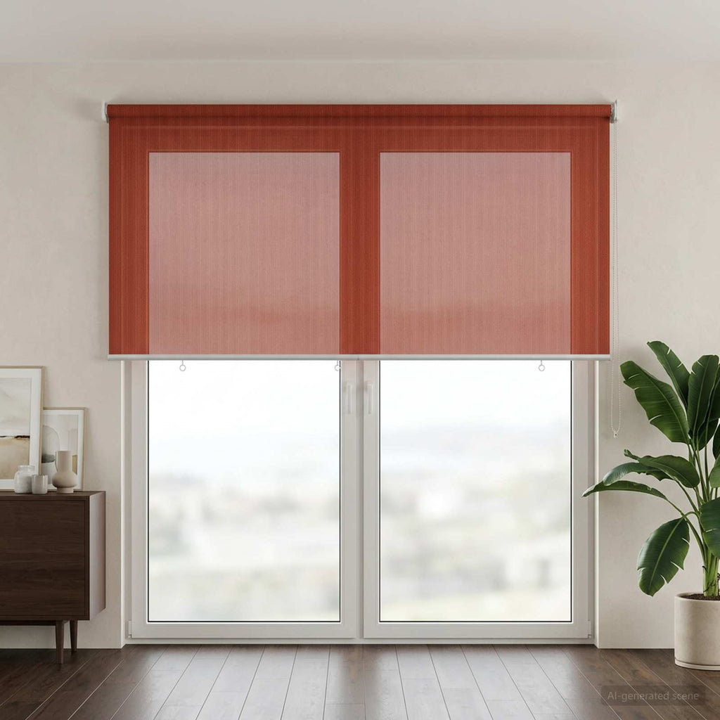 vidaXL Roleta zewnętrzna 90% blokada UV Terakota 180 x 230 cm HDPE