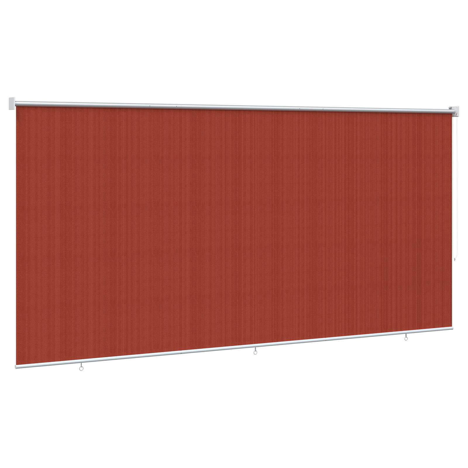 vidaXL Roleta zewnętrzna 90% blokada UV Terakota 350 x 230 cm HDPE