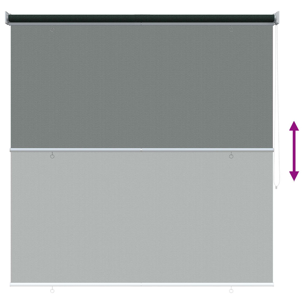 vidaXL Roleta zewnętrzna 90% blokada UV Ciemnozielony 140 x 140 cm