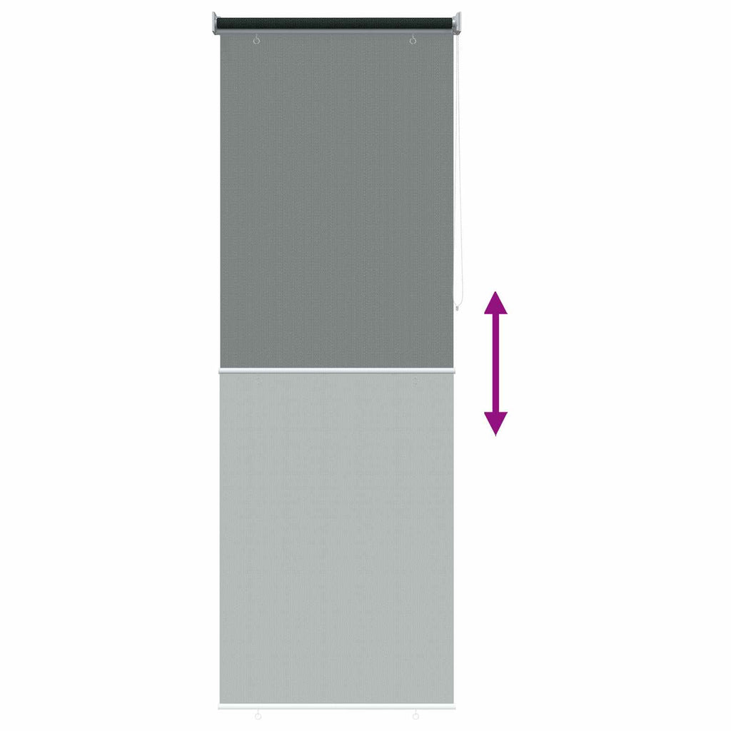 vidaXL Roleta zewnętrzna 90% blokada UV Ciemnozielony 80 x 230 cm HDPE