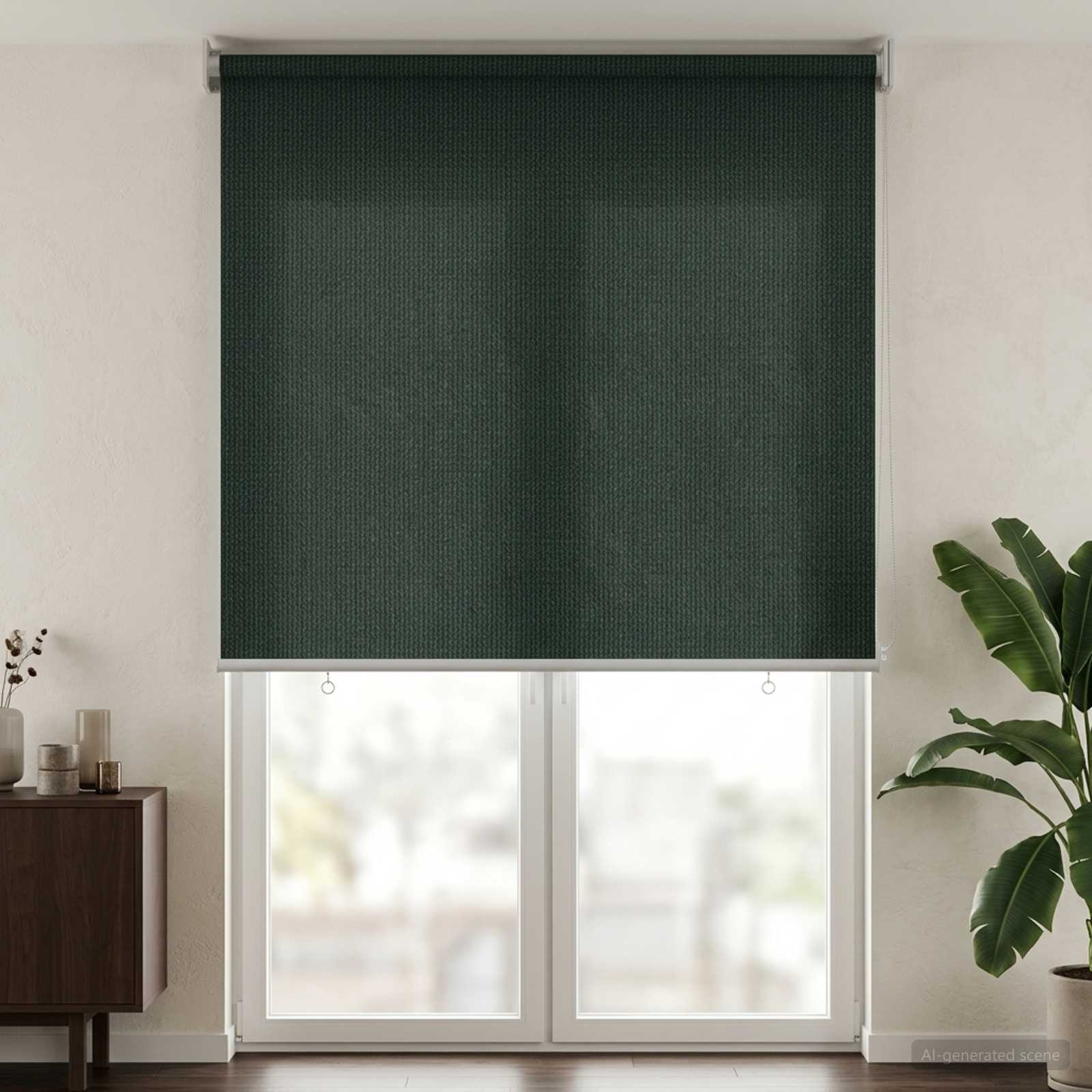 vidaXL Roleta zewnętrzna 90% blokada UV Ciemnozielony 160 x 230 cm